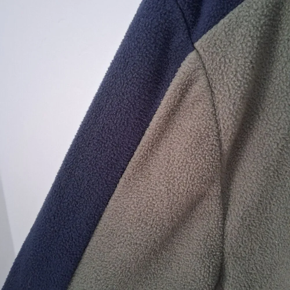 Nautica Men’s Fleece Pullover 1/4 Zipper Olive Green Navy Blue size XXL